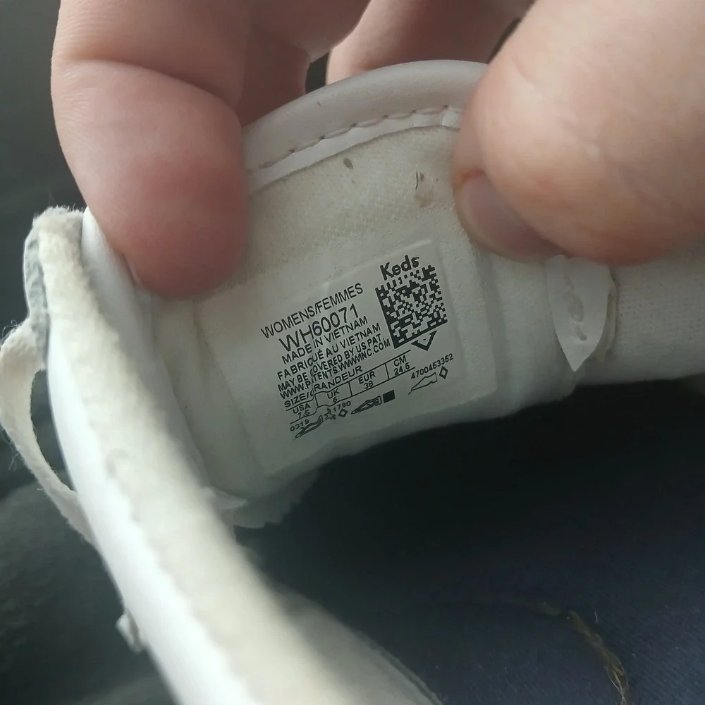 Keds WH60071 Sneakers 7.5 White Blue Low Top Dream Foam Memory Foam Classic
